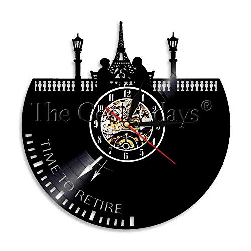 Preisvergleich Produktbild 1 Paris Eiffel Tower Wall Clockwood Tischlampe NachttischlampeBatterietischlampe