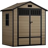 YITAHOME Kunststoff Gartenhaus(182x134x210cm) Kunstharz...