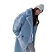 Rosa Lange Teddybär Jacke Mantel Damen Winter Dick Warm Oversized Chunky Oberbekleidung Mantel Damen Faux Lammwolle Pelzmäntel - Hellblau,S