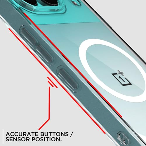 Image of Pikkme Back Cover for OnePlus Nord 4 5G Mag-Safe Shockproof PC + TPU Protective Case Magnetic Support Bumper Case (Transparent Mag-Safe)