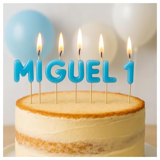 Velas de cumpleaños personalizadas. Escoge el nombre, edad y el color de las velas. Compra solidaria