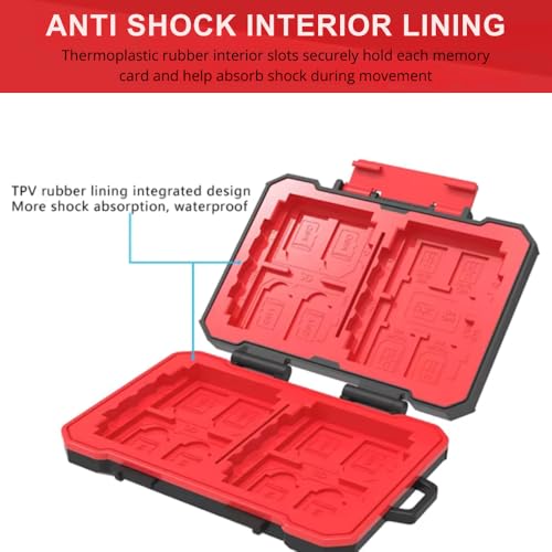 Image of Yantralay Memory Card Storage Case Waterproof SD TF CF Organizer | Anti Shock Protective Card Holder Box for SD TF CFexpress XQD Cards with SIM Slots & Card Pin