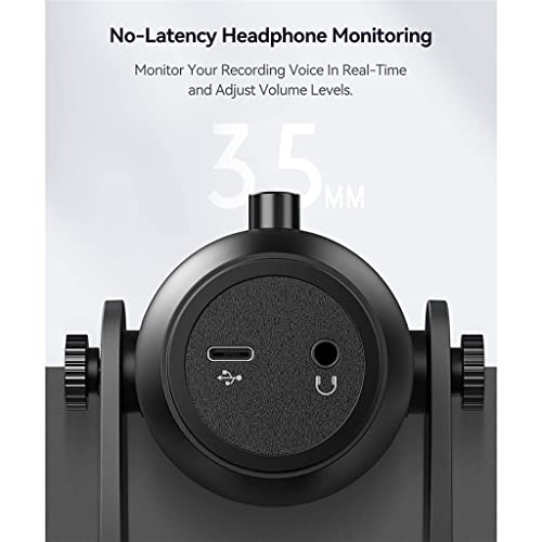 Microphone USB à condensateur noir pour PC et smartphone - 6