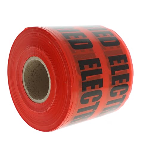 Image of Ideal Industries Non-Detectable Underground Tape Caution Buried Electric Line Red 6 in. x 1000 ft.