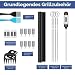 Edihome, Grillbesteck, Grill Zubehör, 25-teiliges Zubehör-Set, Professionelles Set, Edelstahl, Geschenke für Herren, mit Koffer für Grillrost, Premium