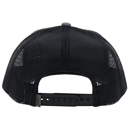 Hooey Oil Gear (Hog) Adjustable Snapback Mesh Trucker Back Hat (Grey/Black) #TOP2