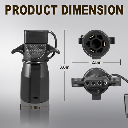 image for Agrieyes Premium 7 Pin to 4 Pin Trailer Adapter, 7 Way Blade to 4 Way 
