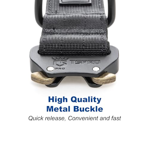 TSPRO Premium Hundehalsband mit Patch Dickes Verstellbares Taktisches Hundehalsband Schwere Ausführung Schnellverschluss Metallschnalle für Mittelgroße bis Große Hunde (Grün L)