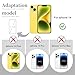 YUZHECHO Back Glass Replacement for iPhone 14(6.1 inches Yellow) Integrated Glass & Wireless Charging Repair Tools are Included