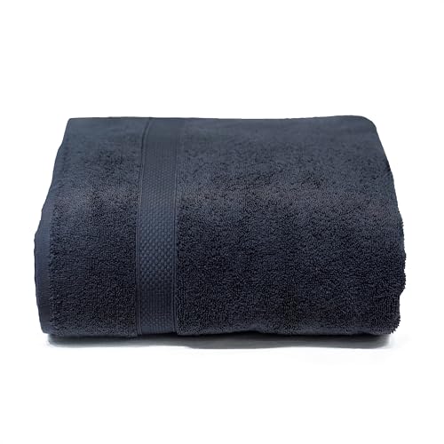 American Fluffy Towel Extra Large Bath Towel Turkish Cotton, Contains 1 Extra Large Bath Sheet Towel (35 x 71 Inches) -Highly Absorbent Towels for Bathroom, Hotel & Spa (Black)