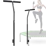 TOBWOLF Quick-Release Handle Bar for Straight Leg Fitness Trampoline, Fits for Foot Tube Within 0.98in Diameter or 0.98~1.38in (Trampoline Not Included), Non-Slip Cushy Rebounder Handle Accessory