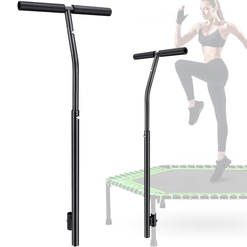 Image of TOBWOLF Quick-Release Handle Bar for Straight Leg Fitness Trampoline, Non-Slip Cushy Rebounder Handle Accessory, Fitness Trampoline Pole Cup Holder