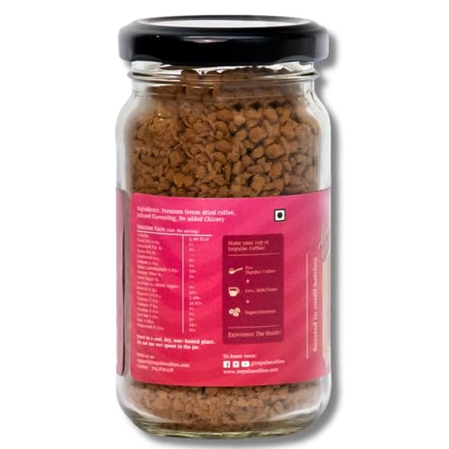 Image of Impulse Coffees Masti Bhari Strawberry Instant Coffee Powder | Strawberry Flavour, Arabica, Smooth Taste, Hot & Cold Coffee | 50g