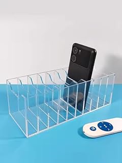 Gifticious Clear Acrylic Mobile Phone Holder with Remote Control, 24 x 14 cm - Black Horse