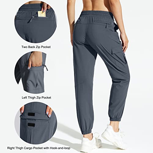 Capol Womens Joggers With Pockets Workout Travel Waterproof Athletic Cropped Cargo Pants Grey Xl #TOP4