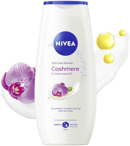 Nivea Cashmere & Cotton Oil Shower Gel (250ml), Body Wash with Vitamin C, E, and Precious Oils, Protects Skin from Drying Out and Leaves it Touchably Smooth - View 3