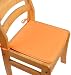 Lot de 2/4/6/8 coussins de chaise souples avec attaches - Carrés - 40 x 40 cm - Coussins antidérapants pour chaise de salle à manger - Pour cuisine et maison (6 pièces, orange)