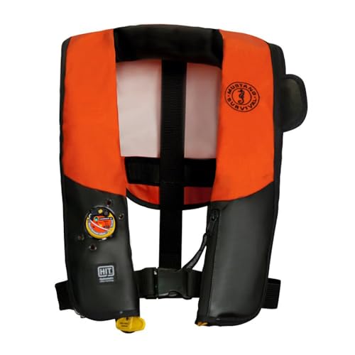 Mustang Hit Automatic Inflatable PFD - Law Enforcement Edition with Customizable Back Flap - Black