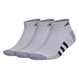 adidas Cushioned 3.0 3-Pack Low Cut Cool Light Heather/Grey/Black LG (Men's Shoe Size 6-12)