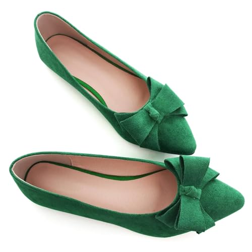 Image of SAILING LU Women's Bow-Knot Pointed Toe Ballet Flats