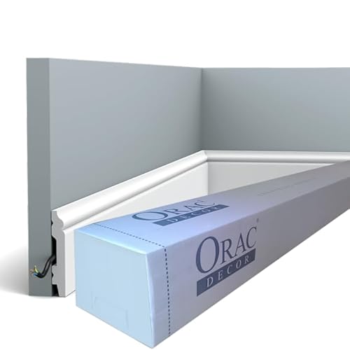 Orac Decor - Pack de 4m Plinthe SX165 Orac x Cimaises-et-plus - 7x1x200cm (h x p x L) - plinthe décorative polymère