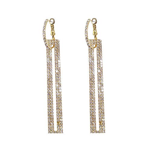 Boucles d'oreilles pendantes argent sterling rectangulaires femme