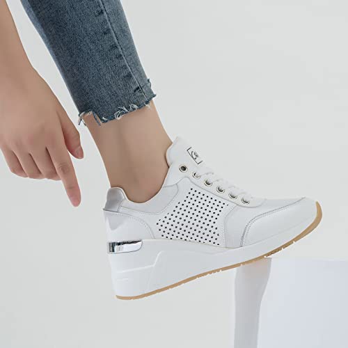 Image of Cestfini Wedge Sneakers for Women - Wedge Tennis Shoes Non-Slip Women Fashion Sneakers