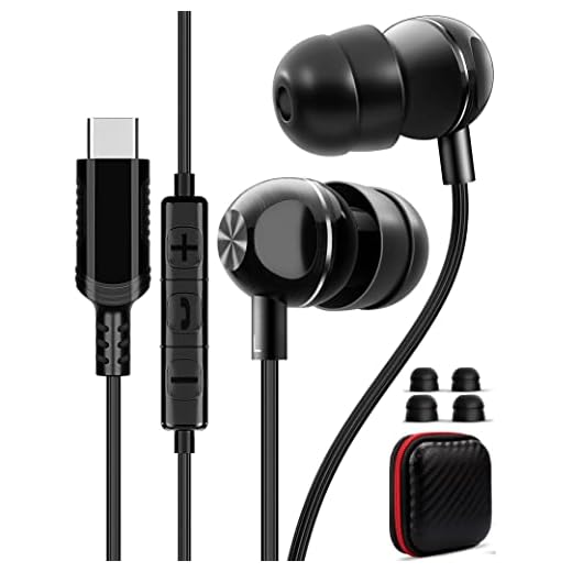 TITACUTE USB C Headphone for Samsung S22 S21 S20 FE A53 Upgraded Wired Earbuds Magnetic in-Ear Type C Earphone with Microphone Bass Stereo Noise Canceling for Galaxy Z Flip Fold 3 4 Pixel 7 6 OnePlus