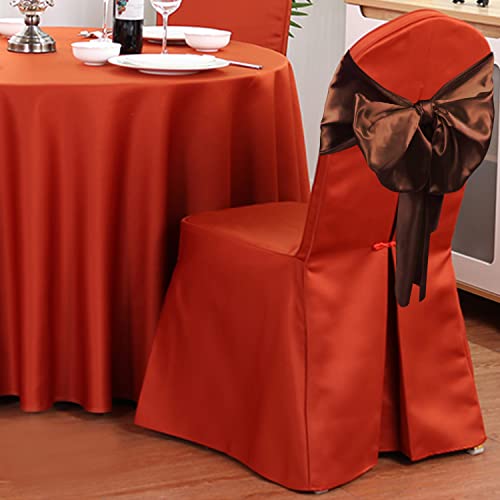 12 Pack 12" X 108" Satin Table Runners, Satin Silk Table Runner For Party, Wedding, Chocolate #TOP6