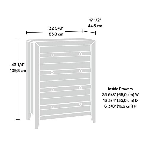 Sauder Dakota Pass 4-Drawer Chest, Char Pine Finish #TOP2