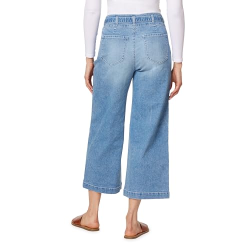 Angels Forever Young Women's Everflex Classic Belted Wide High-Rise Crops (Available in Plus Size)3