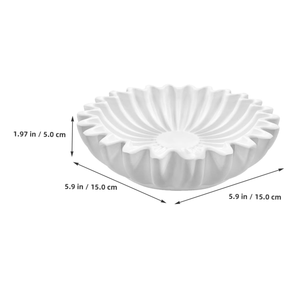Abaodam Ciotola Decorativa in Resina Bianca Multiuso per Gioielli e Piccoli Oggetti Forma Delicata per Decorazione da Scrivania e Ingresso Stili multipli