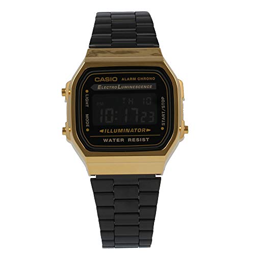 CASIO QUARTZ/JVI A168WEGB-1B STANDARD X^_[h ubN×S[h fW^rv Y fB[X `[vJVI [sAi]