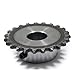 1Pcs 10-25 Tooth 04C Precision 2 Points Sprocket Chain Gear 45# Steel 6mm-15mm Bore Industrial Transmission Sprocket Wheel(8mm,19 Teeth)