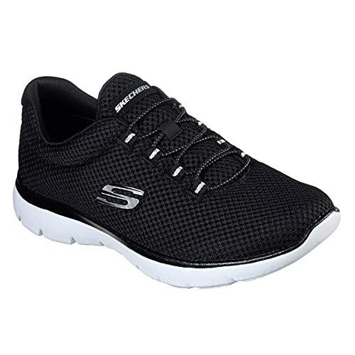 Skechers Damen Summits Sneaker , Schwarz-Weiss , 38 EU