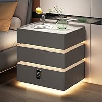 Modern led-nachtkastje met lamp en 1 lade - wit, slank