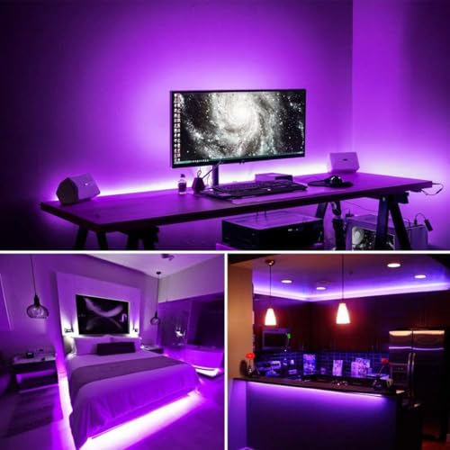 Image of 40 Foot Led Black Light Strip Kit, 720 Units Led, 12V Flexible Blacklight Fixtures, Non-Waterproof (Pack of 2)