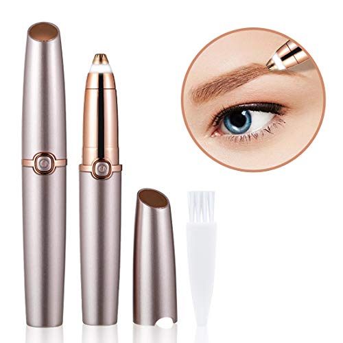 Mannice Eyebrow Hair Remover for Women, Eyebrows Hair Removal Electric Trimmer Razor Battery Operated for Smooth Finishing and Painless Touch As Seen on TV (Pink)