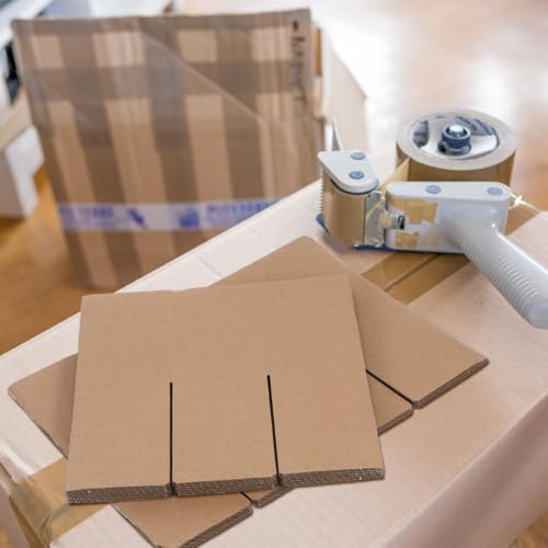 NUOBESTY 1 Satz Kartontrennwände für Umzugskartons - 28x28 cm 3 Stück & 38x28 cm 2 Stück Wellpappe-Zellensteg-Einsätze für Glas, Geschirr, Flaschen & zerbrechliche Gegenstände Lagerung & Transport