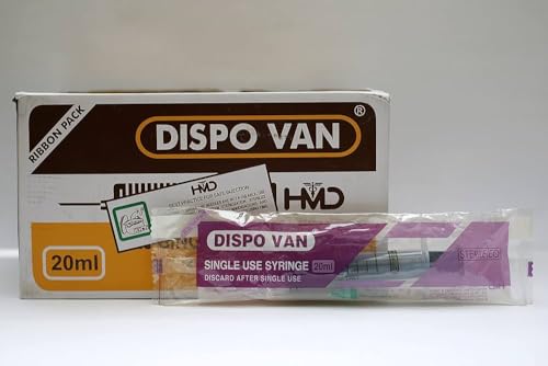 Image of Dispovan Syringes with Needle For single use only 20ml (100 Pcs)