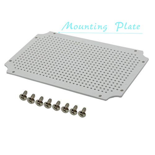 Zulkit Junction Box Abs Plastic Waterproof Ip65 Electrical Boxes Hinged Shell Outdoor Universal Project Enclosure With Mounting Plate And Wall Brackets Grey 15.7X11.8X 7.1Inch (400X300X180 Mm) #TOP4