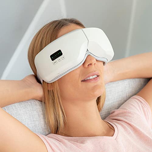 InnovaGoods® Massaggiatore per gli occhi con compressione dell'aria 4 in 1 EyeSky, allevia la stanchezza oculare e migliora la circolazione sanguigna, design compatto, ideale per casa e lavoro.