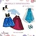 Emily Rose 18-inch Doll Clothes 6-PC Princess Make Believe Halloween Costume Playset | Value Accessories Bundle Includes Shoes! | Capitible with 18