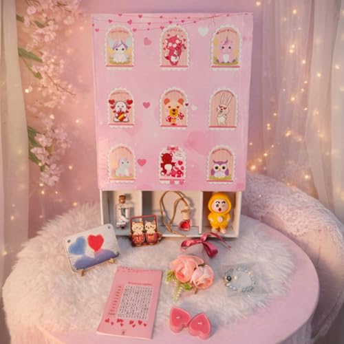 Image of Art Street Gift Hamper for Her Him Couples Unique Valentine Gift Box Set of 9 Special Articles with Romantic Decor, Car Hanging Aroma Fragrance, Love Greeting Card 32x36.5 cm