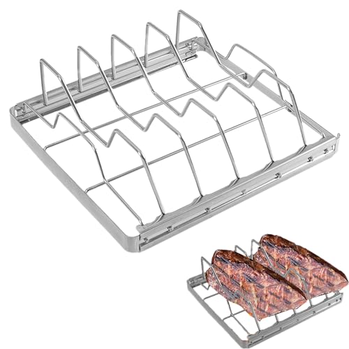 Generisch Parrilla para barbacoa – Bandeja para asar y cocinar – Rejilla de acero inoxidable | para mariscos, carnes, hornear, restaurante, catering, picnic, camping, cocina, incluyendo el exterior