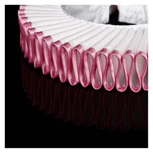 Cuello de payaso blanco-rosa para disfraces infantiles y obras 4