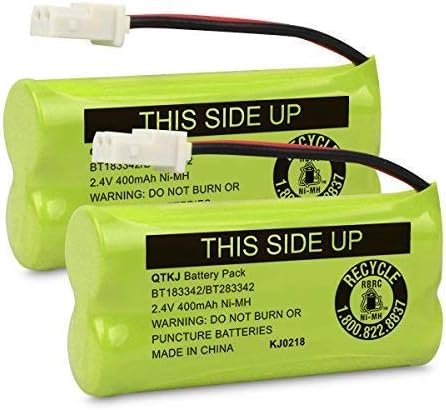 bt183342/bt283342 Phone Battery BT166342 BT266342 BT162342 BT262342 Battery Compatible with VTech CS6114 CS6419 CS6719 AT&T EL52300 CL80112 VTech CS6719-2 Cordless Handsets (Pack of 2)