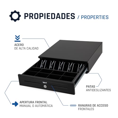 iggual Iron-HD Cajón Portamonedas 41cm 5+8 Negro