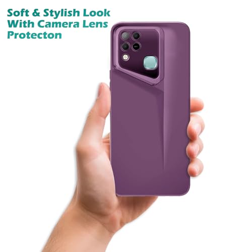 Image of Amazon Brand - Solimo Ultra-Thin Blade Runner Series Matte Finished Camera Protection Soft Back Cover for Infinix Hot 10s - Purple