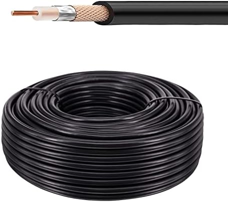 urcianow RG58 Coaxial Cable 30Meters Low Loss RG58 Coax Cable 50Ohms Flexible RF WiFi Antenna Extension Cable for SMA PL259 UHF BNC N Type Adapter WiFi Router Signal Booster Amplifer